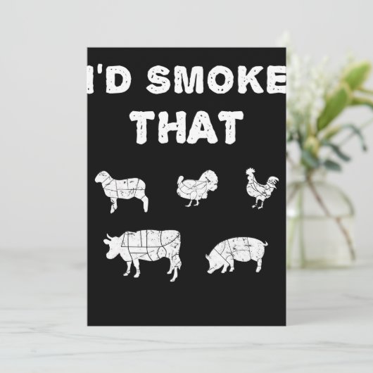 BBQ-overs | Rook van Chef Smoker BBQ Feestdagenkaart (Staand voorkant)