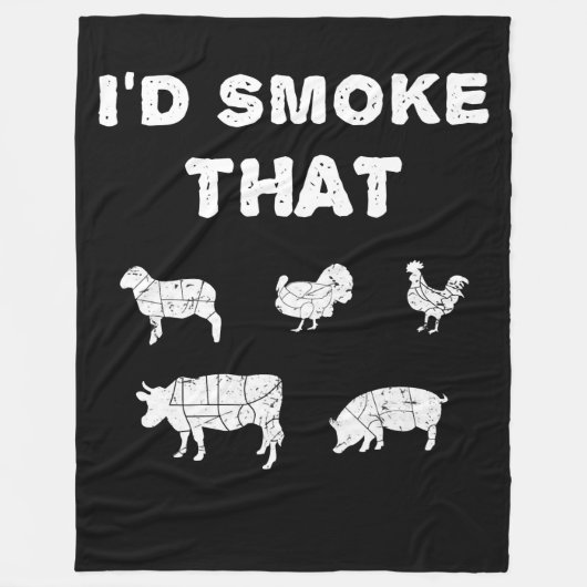 BBQ-overs | Rook van Chef Smoker BBQ Fleece Deken (Voorkant)