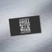 BBQ-overs | Wereldberoemde grilmeester op het werk Magnetisch Visitekaartje (Voorbeeld)