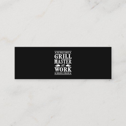 BBQ-overs | Wereldberoemde grilmeester op het werk Mini Visitekaartje (Voorkant)