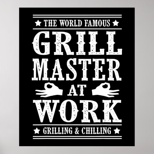 BBQ-overs | Wereldberoemde grilmeester op het werk Poster (Voorkant)