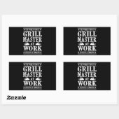 BBQ-overs | Wereldberoemde grilmeester op het werk Rechthoekige Sticker (Vel)