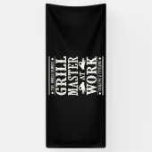 BBQ-overs | Wereldberoemde grilmeester op het werk Spandoek (Verticaal)