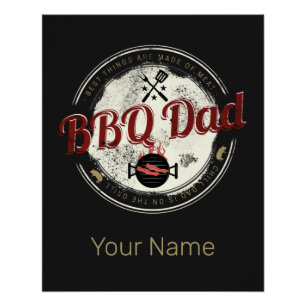 BBQ Pap Grill of Barbecue voor Vaderdag Perfect Poster