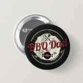 BBQ Pap  Grill of Barbecue voor Vaderdag Ronde Button 5,7 Cm (Voorkant /achterkant)