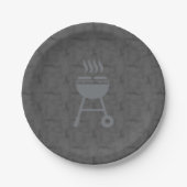 BBQ papieren borden / 7-inch ronde Papieren Bordje (Voorkant)