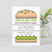 BBQ Party Big Burger Bun Kaart (Staand voorkant)