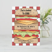 BBQ Party Big Burger Kaart (Staand voorkant)