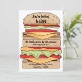 BBQ Party Big Burger Kaart (Staand voorkant)