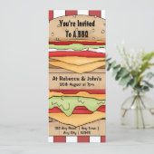 BBQ Party Big Burger Kaart (Staand voorkant)