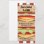 BBQ Party Big Burger Kaart (Voorkant / Achterkant)