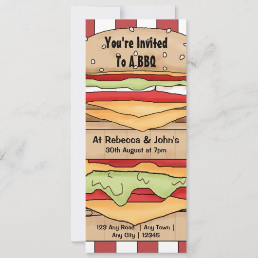 BBQ Party Big Burger Kaart (Voorkant)