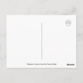 BBQ Party Dalmatians Hollyhock Flowers Cartoon Pos Briefkaart (Achterkant)