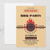 BBQ Party Flyer Kaart (Voorkant / Achterkant)