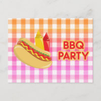 BBQ Party Gingham Tablecloth Hot Dog Conditions