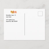 BBQ Party Hot Dog specerijen Aankondigingskaart (Achterkant)