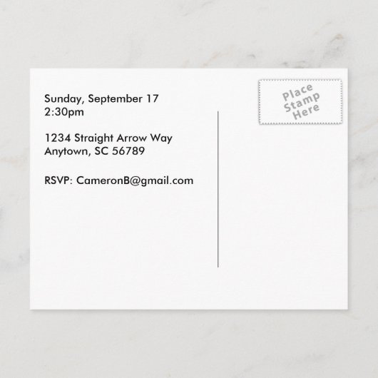 BBQ Party  Invitation Briefkaart (Achterkant)