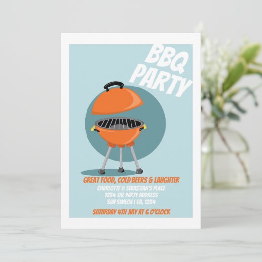 BBQ Party Kaart (Staand voorkant)