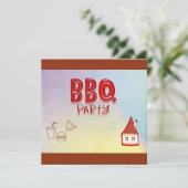 BBQ Party Kaart (Staand voorkant)