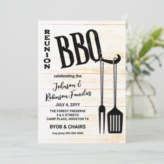 BBQ Party Kaart (Staand voorkant)