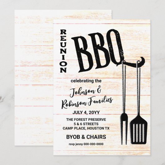 BBQ Party Kaart (Voorkant / Achterkant)