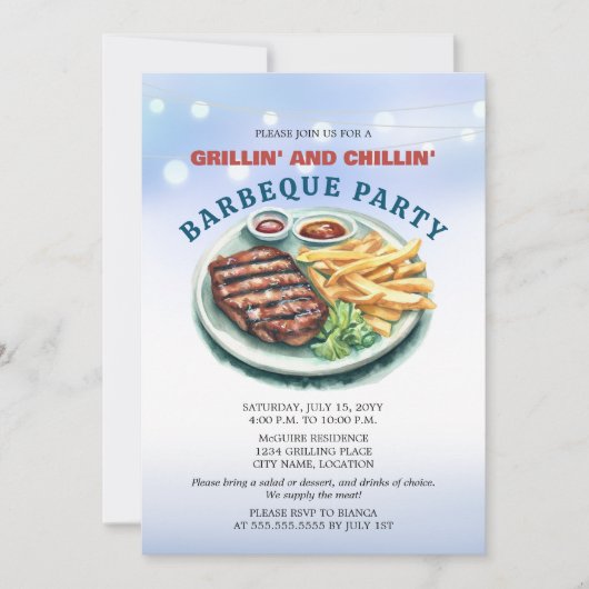 BBQ Party Kaart (Voorkant)