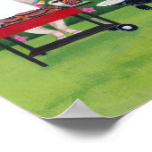 BBQ Party Labradors in de Azalea Garden Artwork Poster (Hoek)