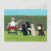 BBQ Party Labs in de Azalea Garden Briefkaart (Voorkant)