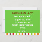 BBQ Party Labs in de Azalea Garden Kaart (Achterkant)