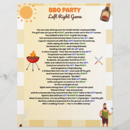 BBQ Party Links Rechts Spel – Grappige Zomer Pas-d Briefhoofd