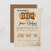 BBQ Party nodigt uit RSVP Kaartje (Voorkant / Achterkant)