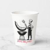 BBQ Party  Personalized Chef  Papieren Bekers (Voorkant)