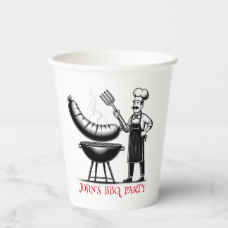 BBQ Party Personalized Chef Papieren Bekers