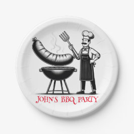 BBQ Party  Personalized Chef  Papieren Bordje