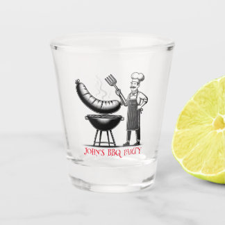 BBQ Party Personalized Chef Shot Glas