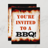 BBQ Party! Uitnodiging (Voorkant / Achterkant)