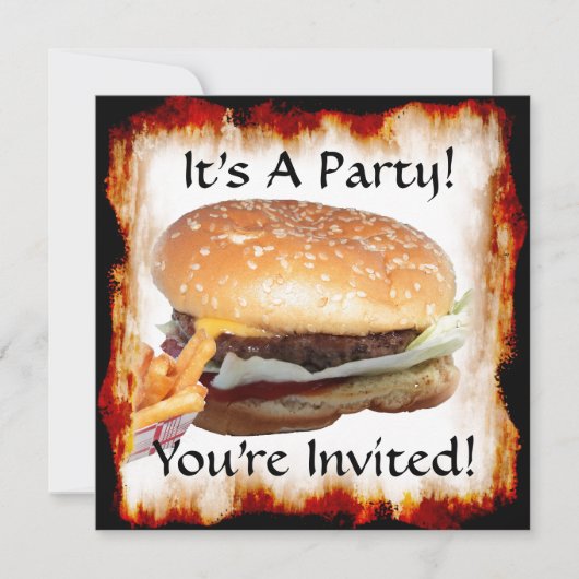 BBQ Party! Uitnodiging (Voorkant)