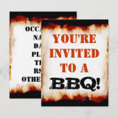 BBQ Party! Uitnodiging (Voorkant / Achterkant)