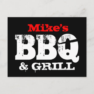 BBQ party uitnodiging briefkaarten   Gepersonalise