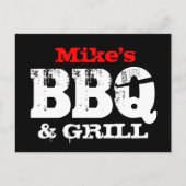 BBQ party uitnodiging briefkaarten | Gepersonalise (Voorkant)