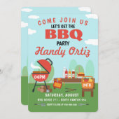 BBQ Party Uitnodiging verjaardag (Voorkant / Achterkant)