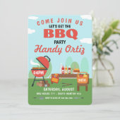 BBQ Party Uitnodiging verjaardag (Staand voorkant)