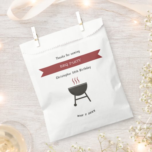 BBQ Party Verjaardag Bedankzakje (Geknipt)