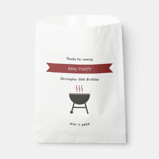 BBQ Party Verjaardag Bedankzakje (Voorkant)