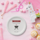 BBQ Party Verjaardag Papieren Bordje (Feest)