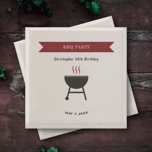 BBQ Party Verjaardag Servet