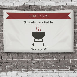 BBQ Party Verjaardag Spandoek