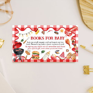 BBQ Picknick Baby Shower Baby Q Boeken Voor Baby Informatiekaartje