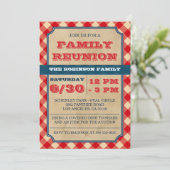 BBQ picknick rustieke familie reünie uitnodiging (Staand voorkant)