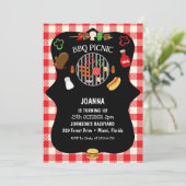 BBQ picknick verjaardagsfeest Kaart (Staand voorkant)